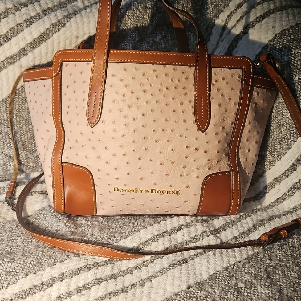 Dooney & Bourke Cream and Brown Tote